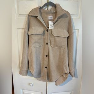 Corduroy oversized shacket